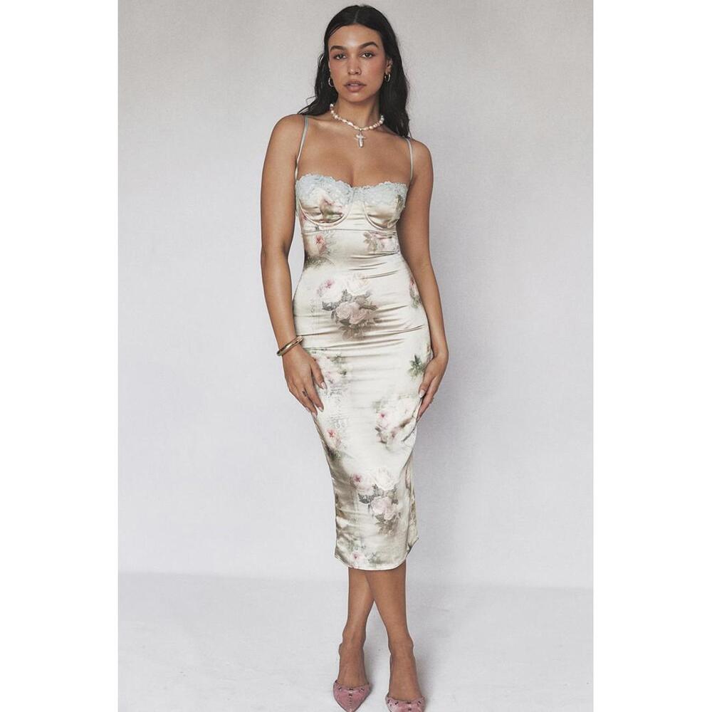 HOUSE OF CB Venus Midi Dress (SMALL, REGULAR CUP A-C)